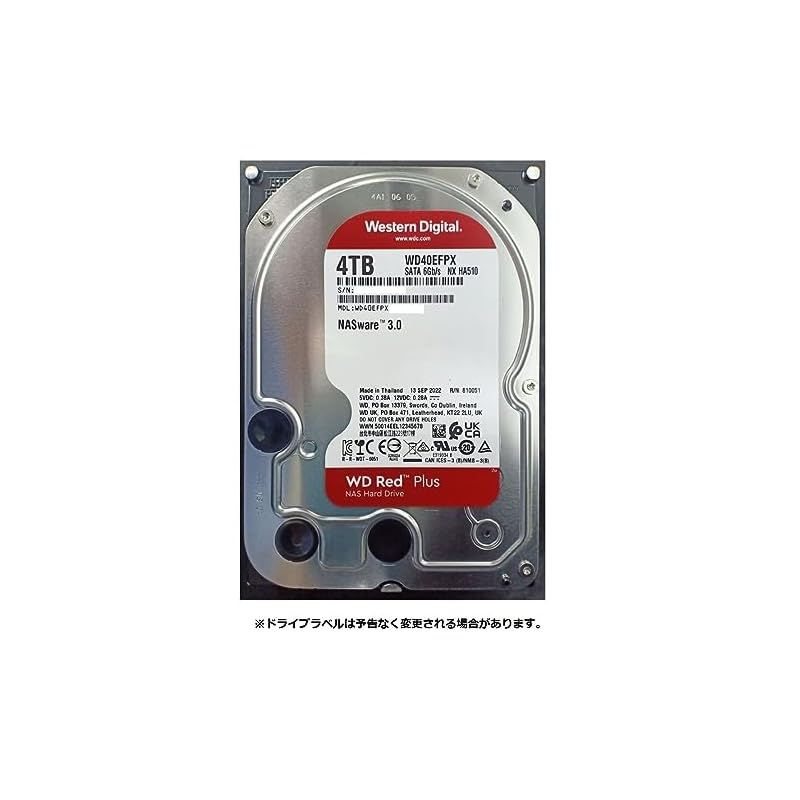 内蔵型ハードディスクドライブ Western Digital WD Red Plus 4TB HDD Amazon.com: Western Digital 4TB WD Red Plus NAS Internal