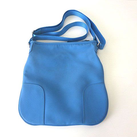 美品✨ラコステ ショルダーバッグ PVC ネイビー ロゴ 型押し 美品✨ラコステ ショルダーバッグ PVC ネイビー ロゴ 型押し