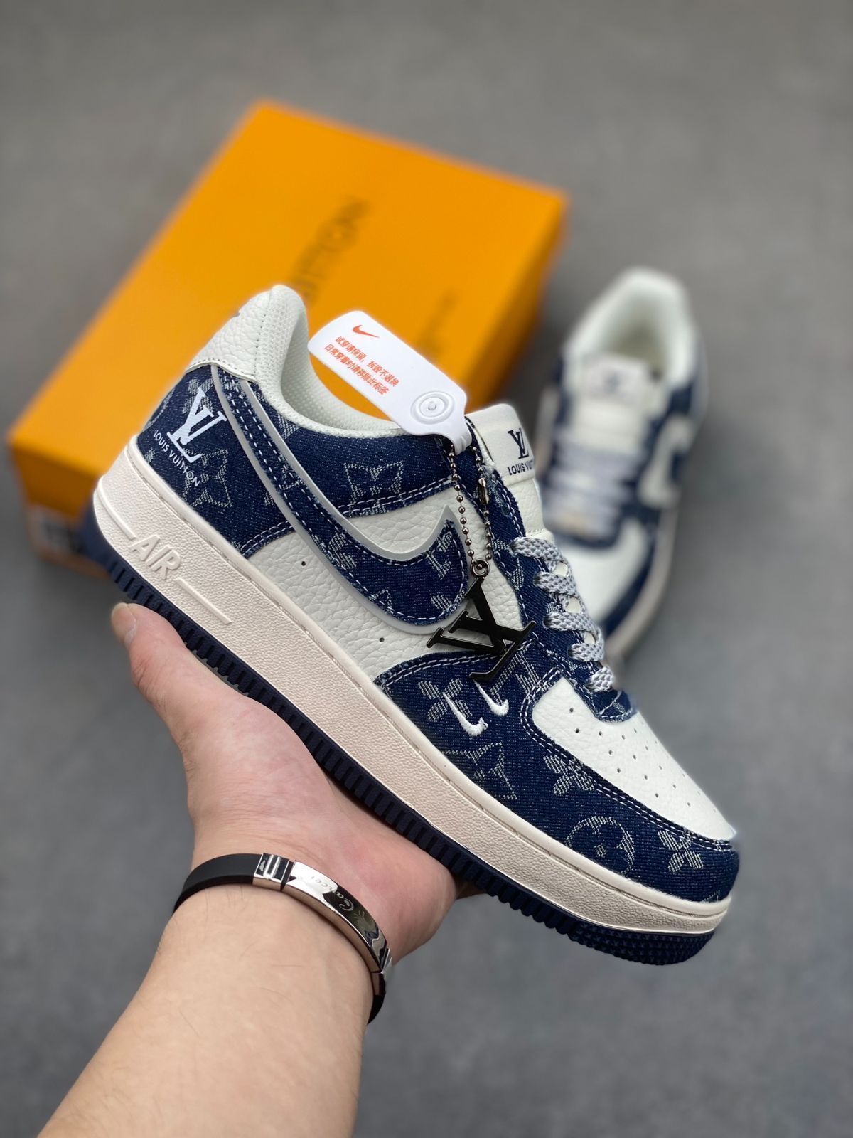 NIke Air Force 1 '07 Low LVジョイント名 - 紺色スモールダブル