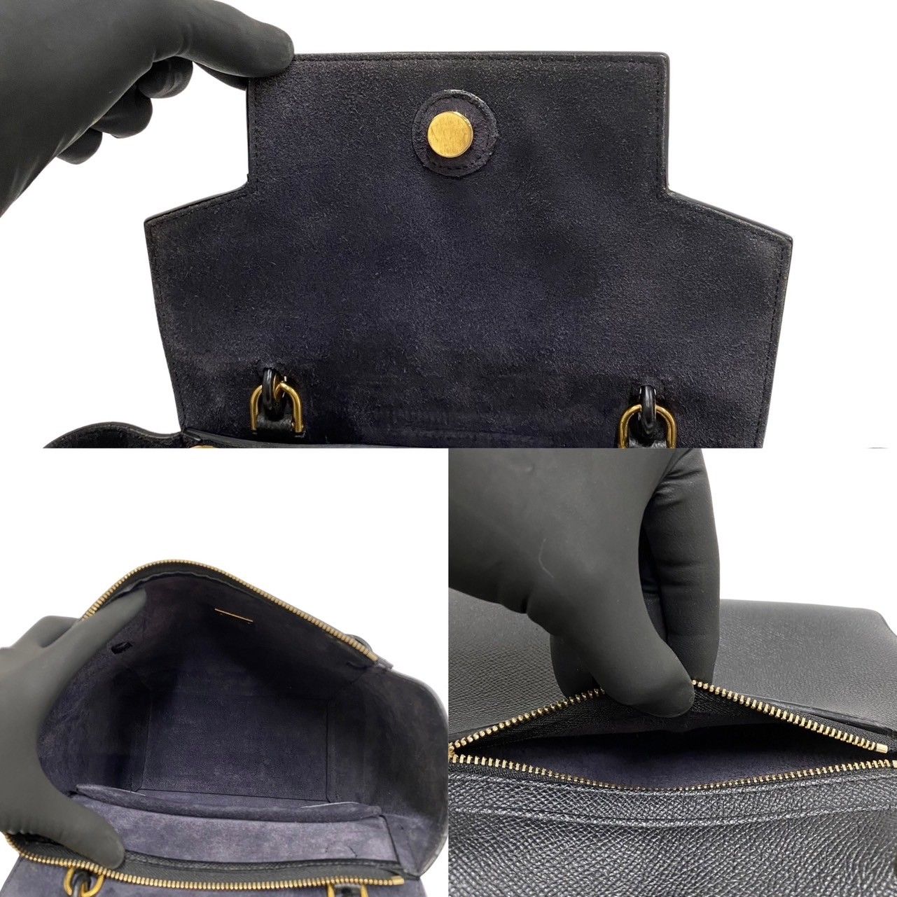 極 美品 希少品 CELINE セリーヌ ベルトバッグ マイクロ レザー 本革 