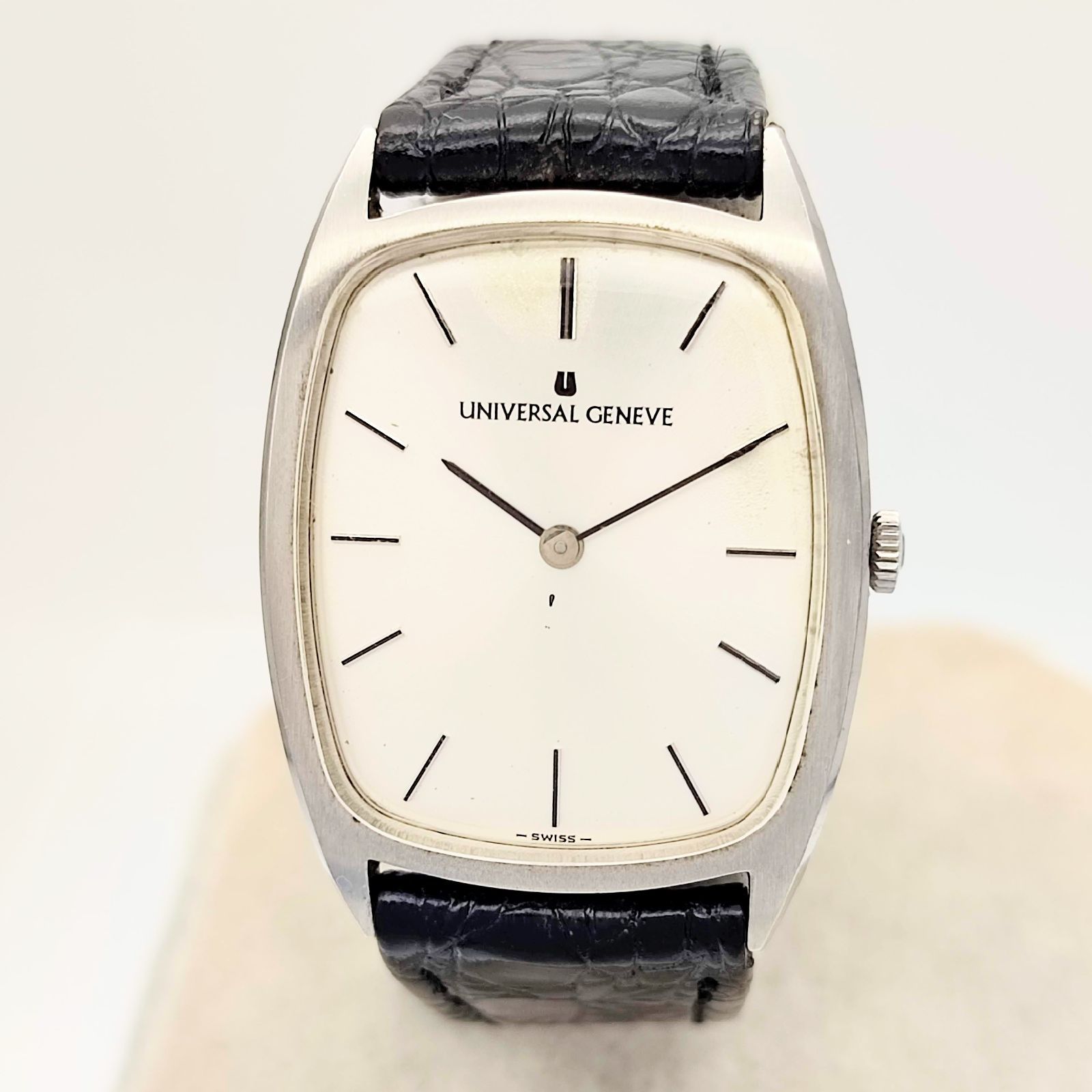 【稼働品】UNIVERSAL GENEVE 手巻き シルバー スクエア 腕時計 UNIVERSAL GENEVE ユニバーサルジュネーブ 842137 スクエア シルバー