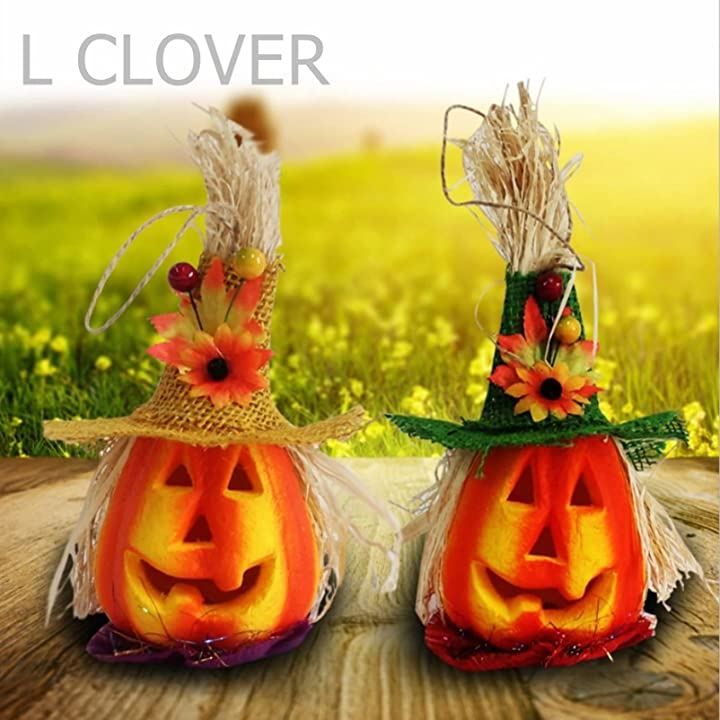 エルクローバー L CLOVER ハロウィン 飾り かぼちゃ 置物 ライト 2個