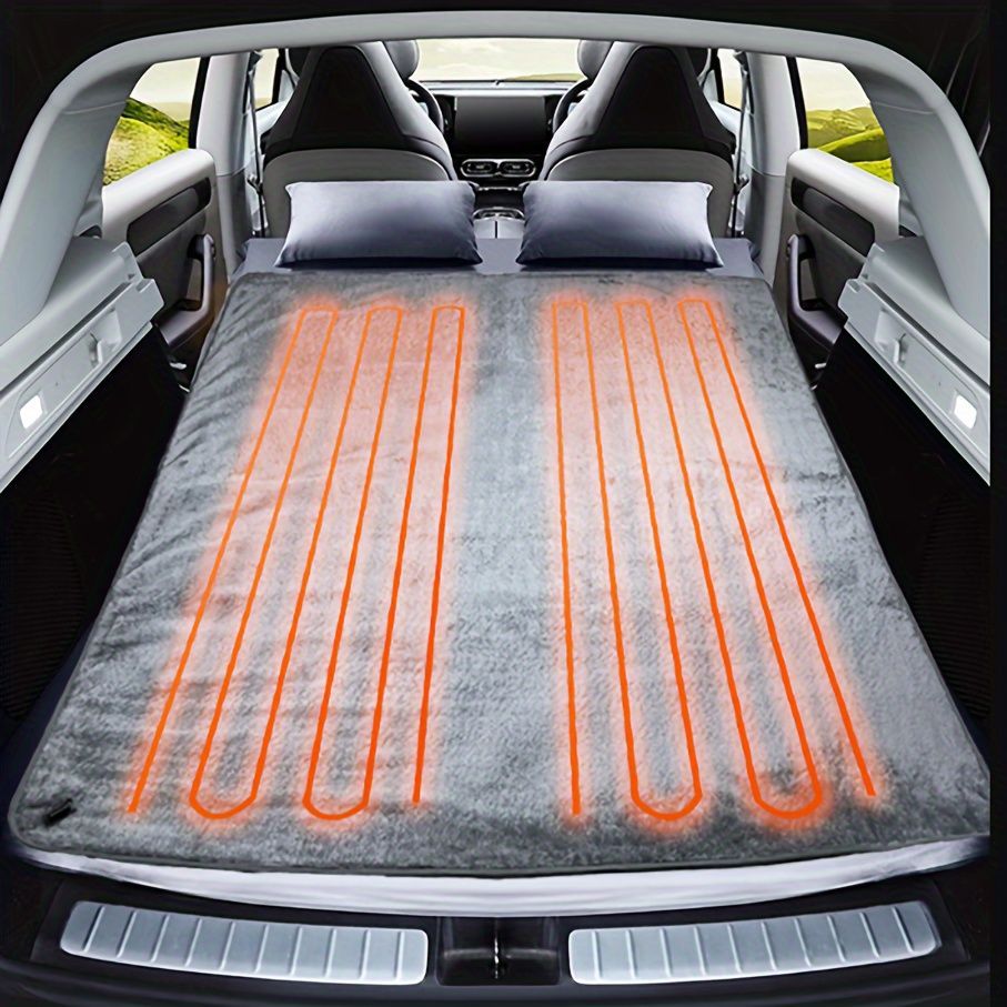 カーアクセサリー 車 電気カーペット 毛布 車内アクセサリー 後部座席 寝具 暖房 車内泊 キャンプ 冬 ウィンター アウトドア