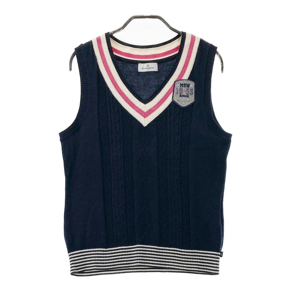 Munsingwear フード付きベスト L ネイビー MUNSING WEAR マンシングウェア ニットベスト ネイビー系