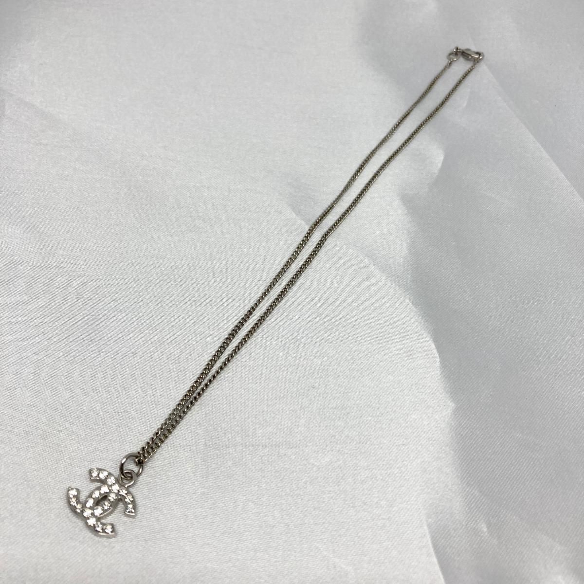 美品 CHANEL シャネル ネックレストップ ココマーク ラインストーン CHANEL(シャネル) / ネックレス/ココマーク/ラインストーン
