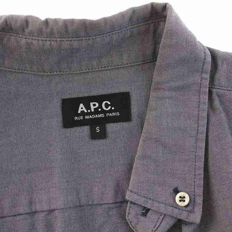 アーペーセー A.P.C. ボタンダウンシャツ コットン 長袖 S 紺