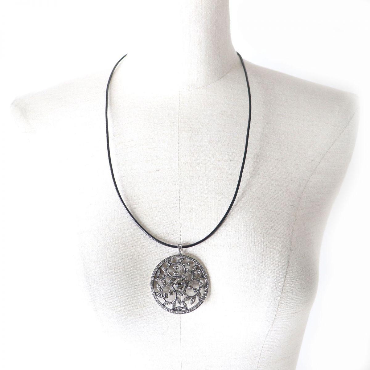 美品△FOXEY フォクシー 25772 NECKLACE CRYSTAL MOON 2WAY ネックレス