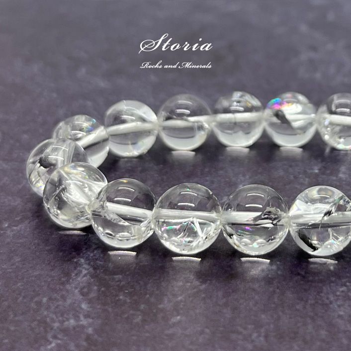 10mm ミナスジェライス産アイリスクォーツ（虹水晶）ブレスレット