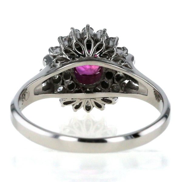 Pt900 プラチナ リング ルビー 0.87ct ダイヤモンド 0.40ct