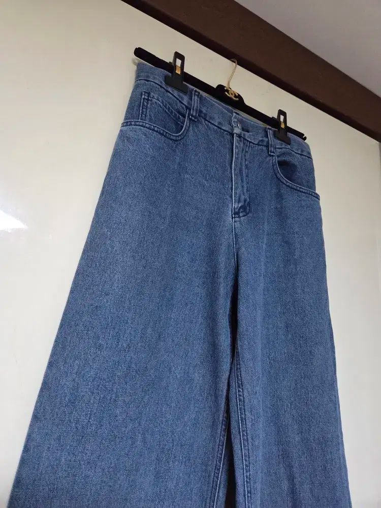 SYSTEM システム SYSTEM ミックス 一致 レイヤー 18 ツートン ワイド デニム パンツ 55