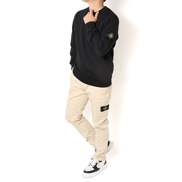 STONE  ブラック スウェット STONE ISLAND ストーンアイランド スウェット 63920 BRUSHED