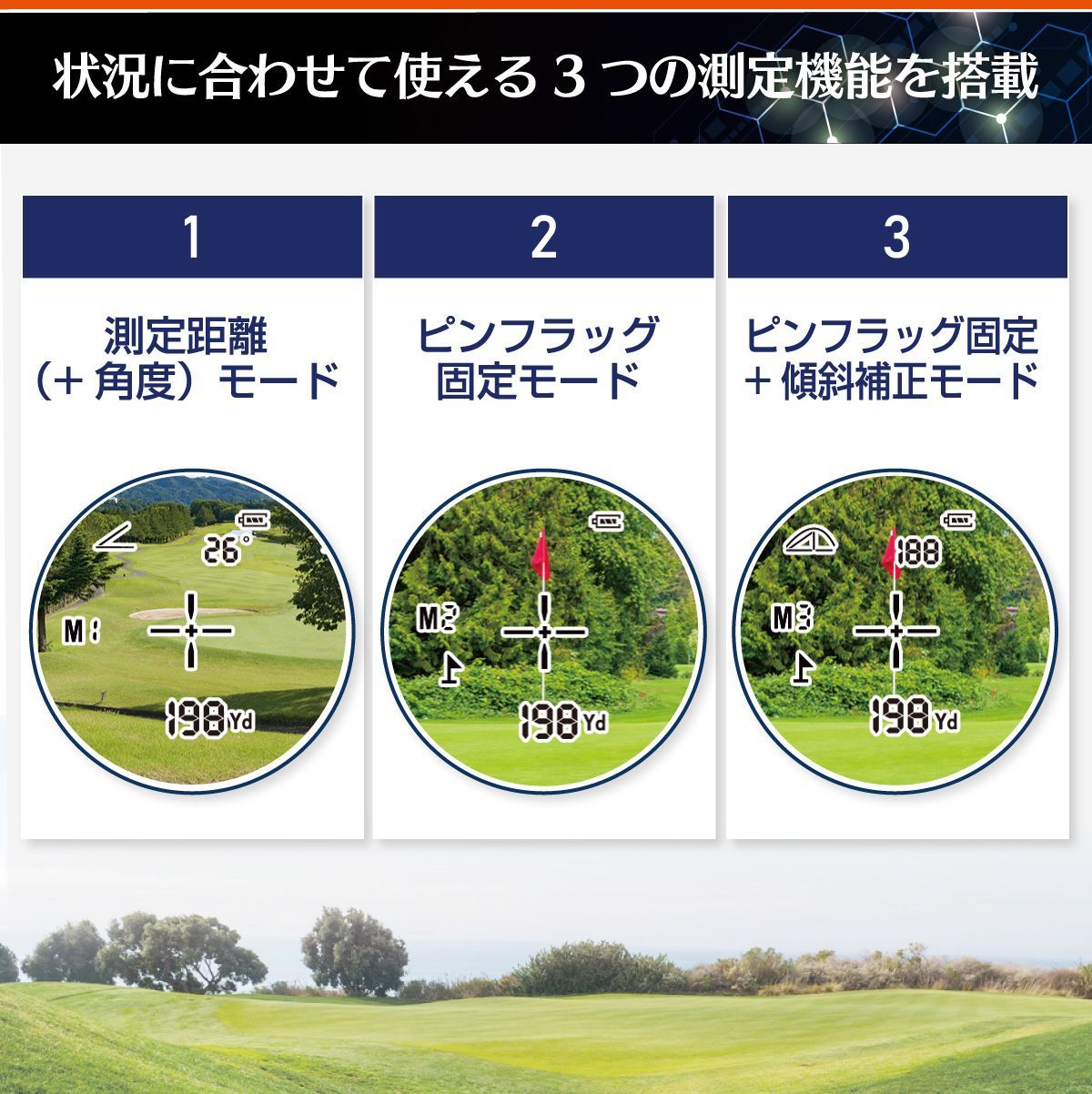 GolfStyle ゴルフ 距離計 距離計測器 レーザー距離計 距離 測定器