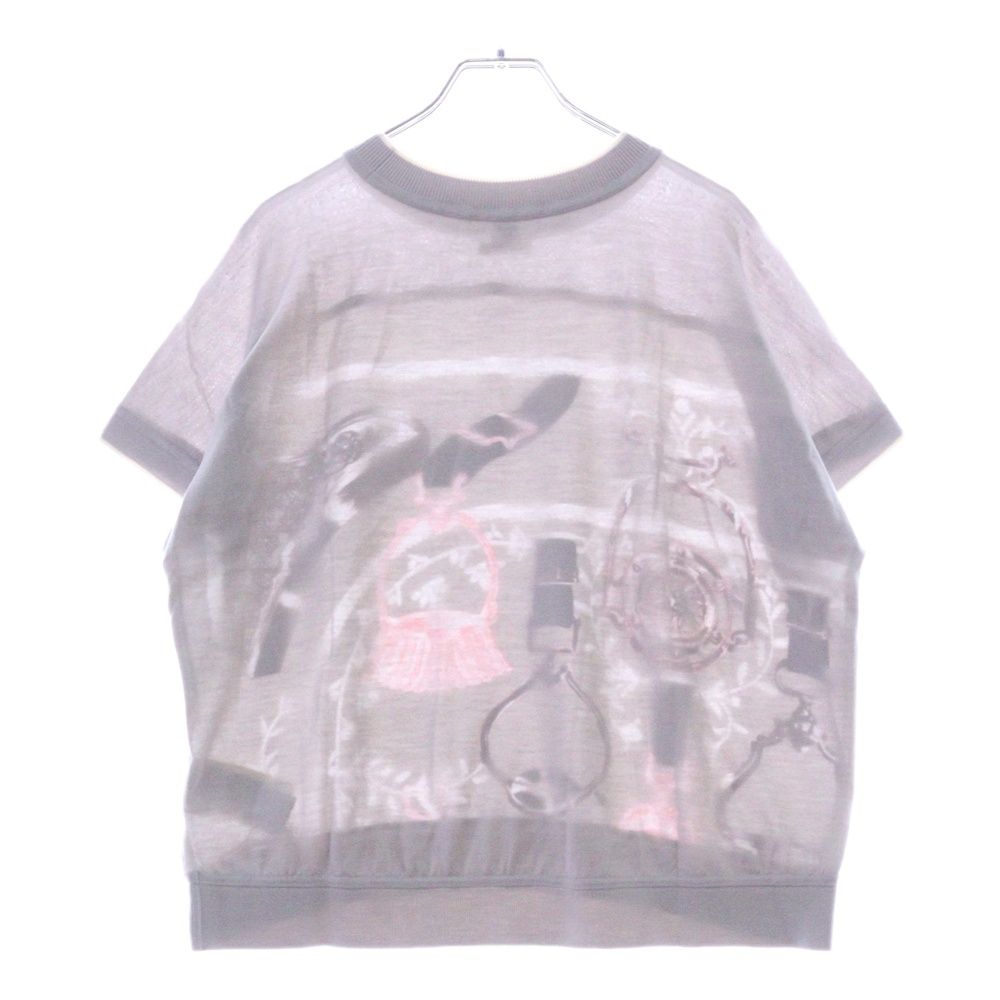 HERMES　エルメス　ツイルレーヌ　半袖　シルク HERMES エルメス 半袖Tシャツ ツイルレーヌ ステッキステッキ