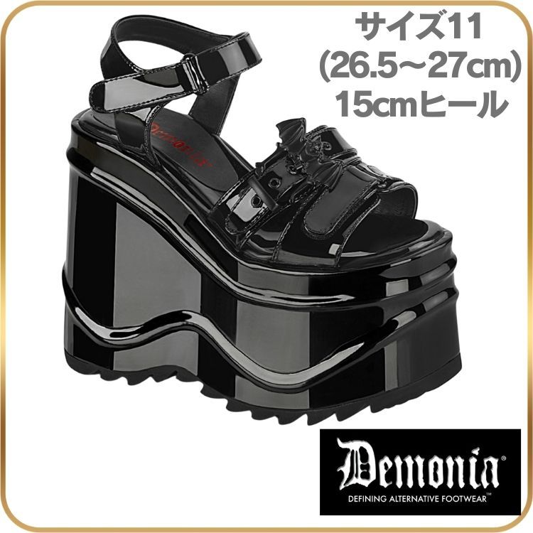 DEMONIA デモニア 厚底 黒 15cm 楽天市場】demonia デモニア 厚底 ブーツ ミドルブーツ ショート