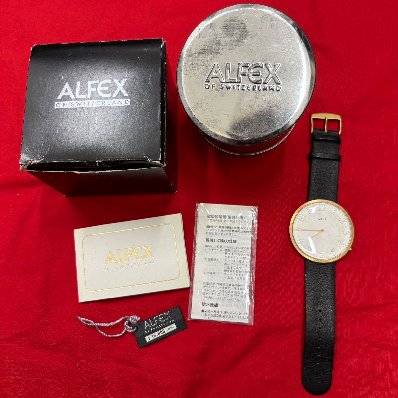 ALFEX 時計 レディース アルフェックス 文字盤が大きい腕時計