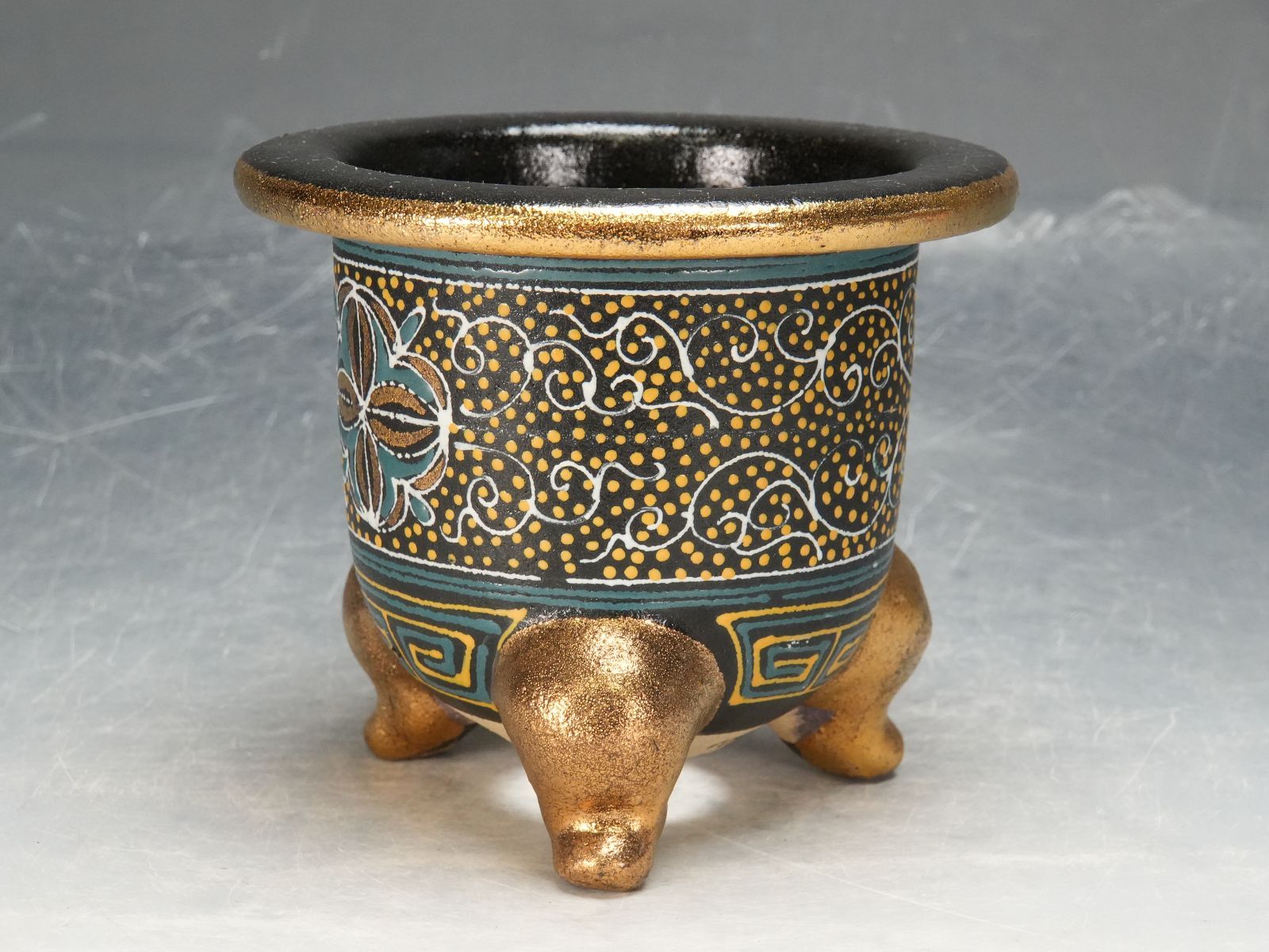 石井盆栽 草花図 蘭鉢 盆栽鉢 万年青鉢 植木鉢ｐ-107 YUZUMIYA_COM