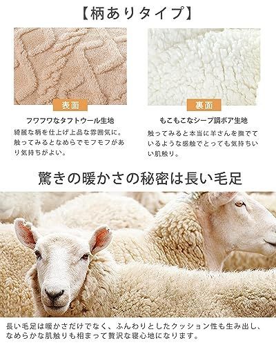 在庫処分】パープル（柄あり）_ダブル Vallein 毛布 シングル 冬 厚手