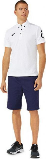 asics アシックス 121 TEAM T/C HALF PNT ピーコート 3XL 2031C276 400 | スポーツ メンズ 3XL 紺 服 衣料 衣料品ウェア ウエア ボトムス ズボン チノハーフパンツ ショートパンツ ツイル素材 ポリエステル10