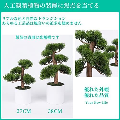 25CM フェイクグリーン 人工観葉植物 松の木 松盆栽 高さ25cm 観葉樹 造花 光触媒 空気清浄 屋内 オフィス 鉢植え - メルカリ