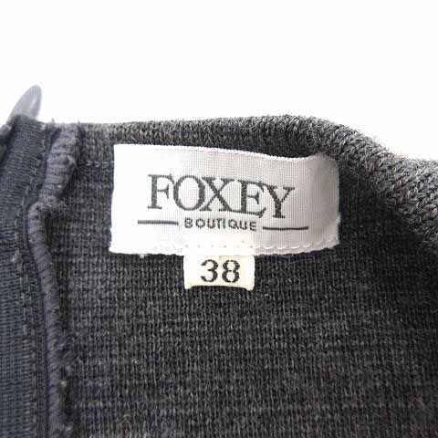 フォクシー　ワンピース フォクシー FOXEY ワンピース ミニ ニット 刺しゅう レース 長袖