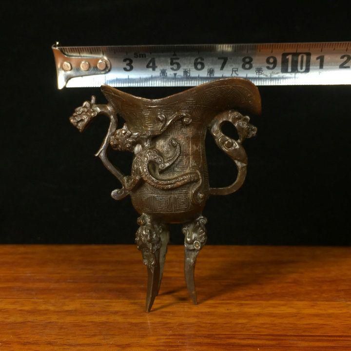 宜興 紫砂杯 三足酒樽 酒爵 帝王杯 宮廷杯 工芸品 美術品 置物
