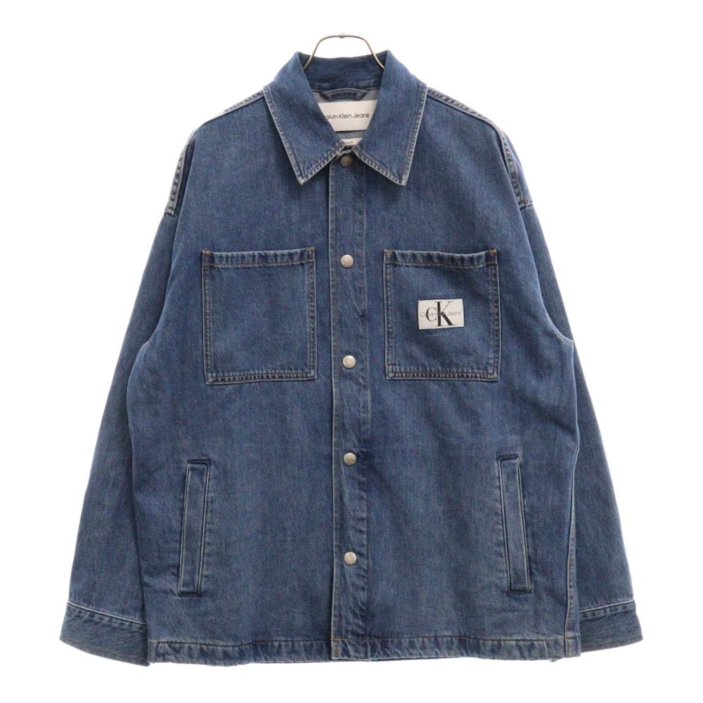 Calvin Klein Jeans (カルバンクラインジーンズ) オーバーサイズ デニム長袖シャツ ブルー J325555