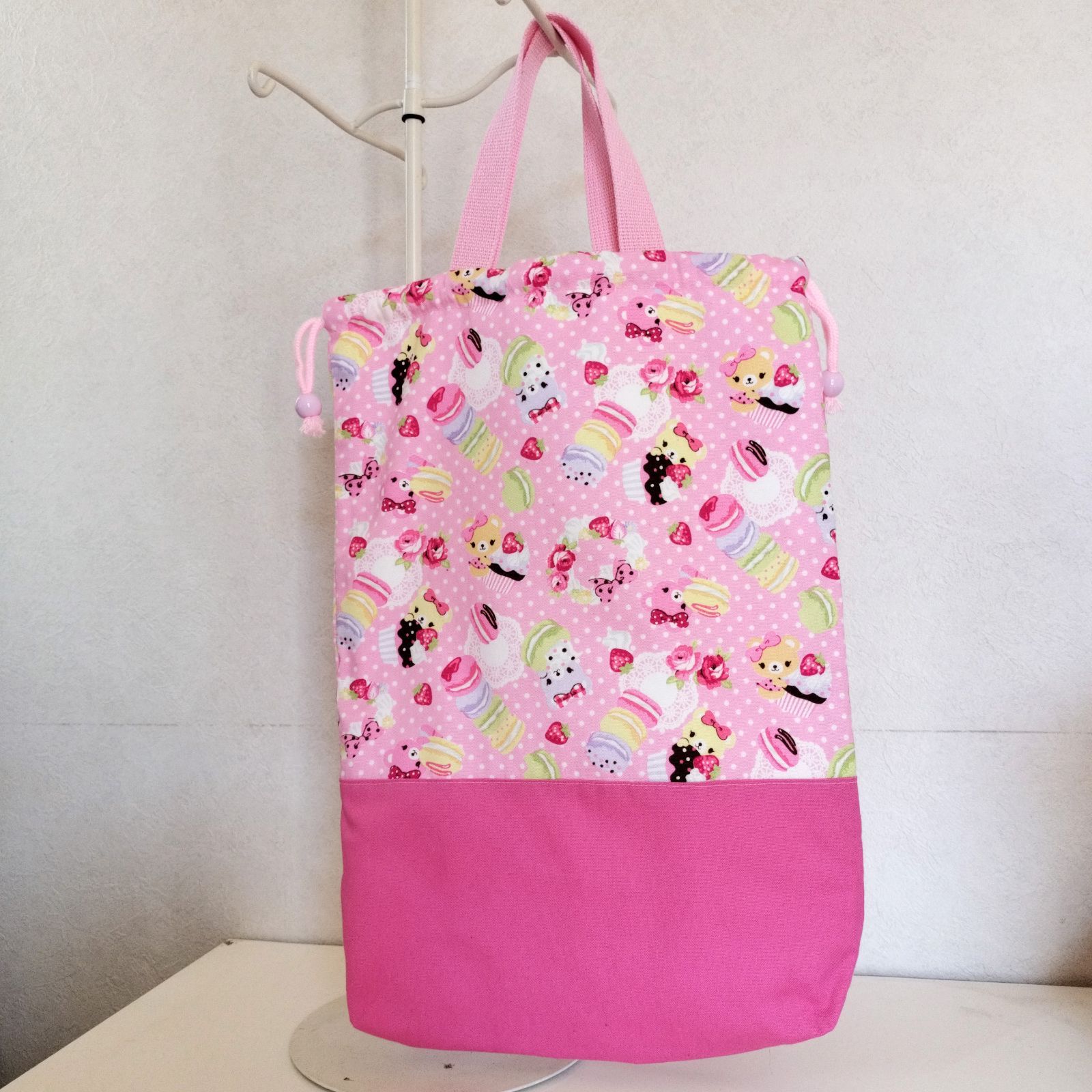 入園入学クマ🧸レッスンバッグ、体操服入れ、シュ－ズ入れ、コップ入れ
