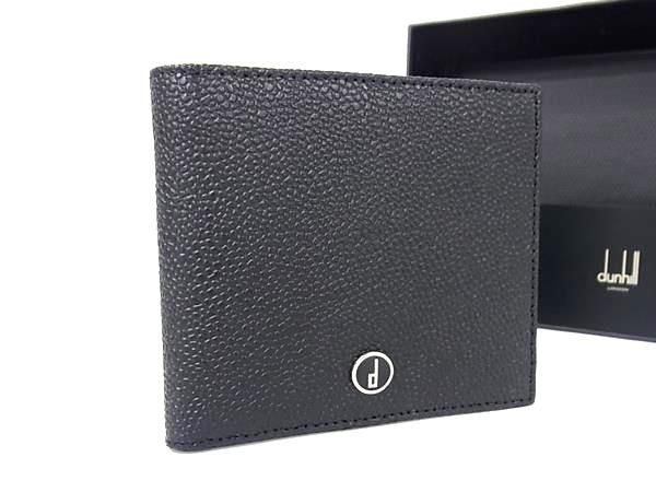 dunhill ダンヒル センチュリーマン レザー 二つ折り 財布 札入れ 小銭入れ メンズ 紳士ブラック系 GB1001