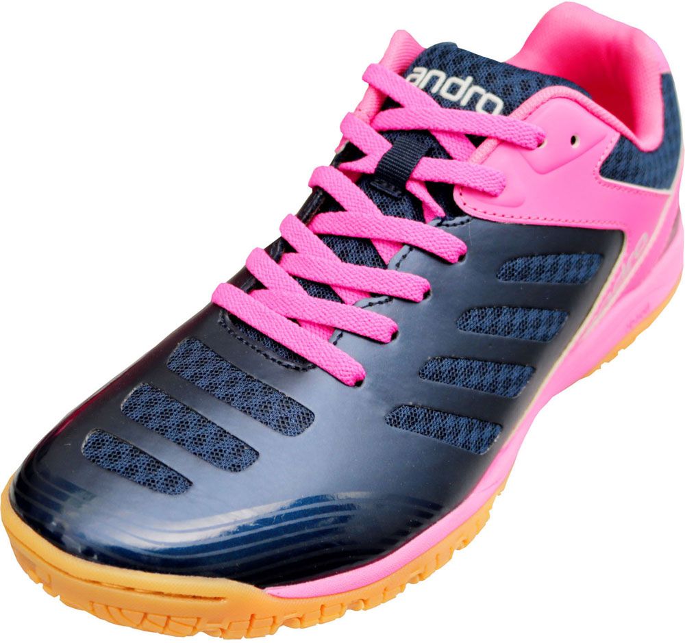 アンドロ andro 卓球 クロスステップ ネイビー×ピンク 卓球 シューズ 衝撃吸収 クッション性 グリップ力   350023001 - 30.5