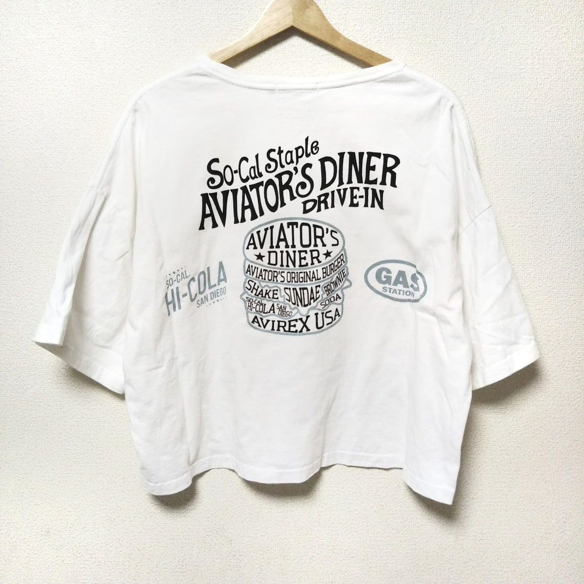 AVIREX アビレックス 半袖Tシャツ サイズF レディース - 白 クルーネック belleコラボ