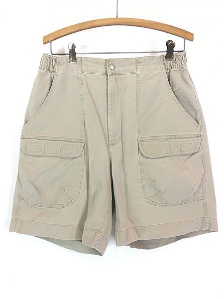 古着 90s Polo Ralph Lauren 6ポケット ブッシュ ショート パンツ ショーツ ベージュ W34 古着 