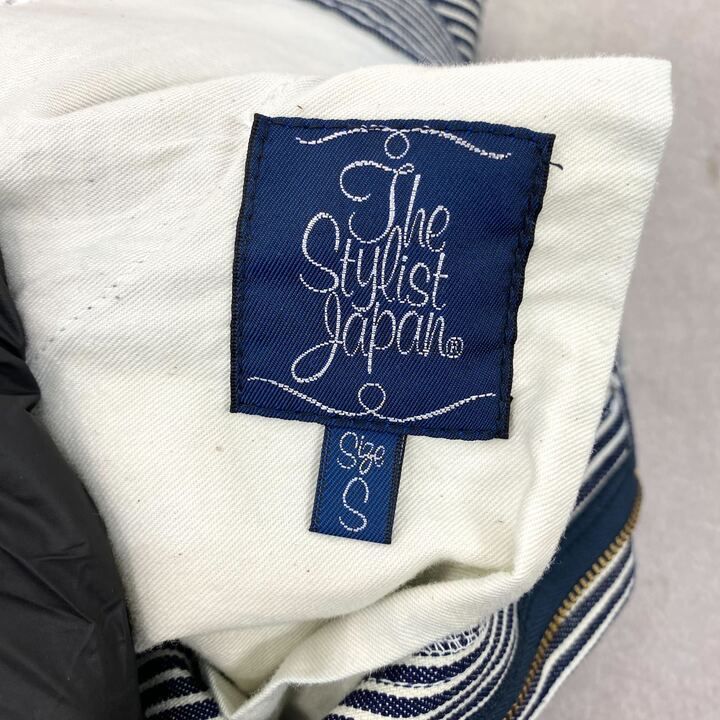  The Stylist Japan ザスタイリストジャパン ヒッコリー ペインター デニムパンツ ボトムス ストライプ S ネイビー ホワイト メンズ ファッション ワークパンツ カーゴパンツ ペインターパンツ パンツ
