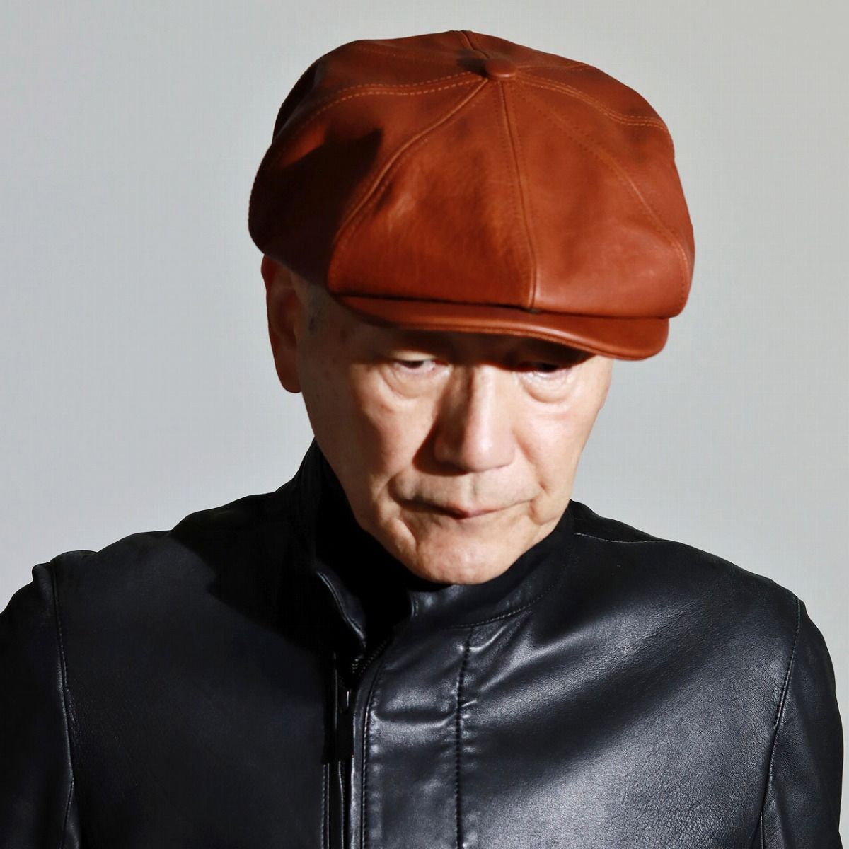 SAINT LAURENT PARIS 羊革 キャスケット 黒 L 58cm