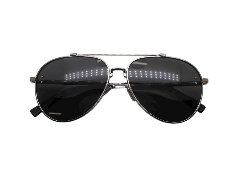 Christian Dior クリスチャンディオール CD Diamond A1U ティアドロップ型 シルバーブラック イタリア製 4b006469