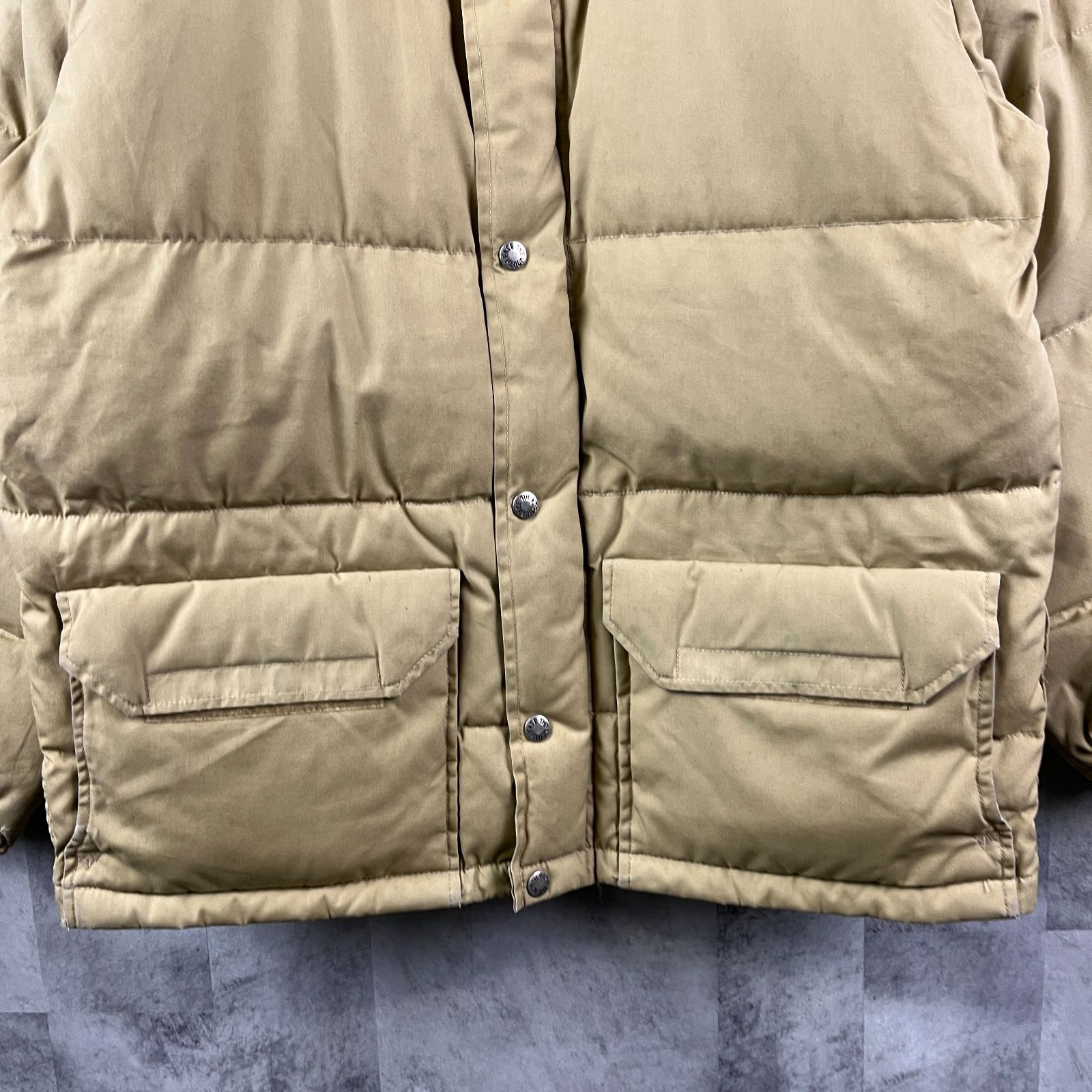 80s USA製 THE NORTH FACE ダウンジャケット 茶タグ ベージュ S - メルカリ