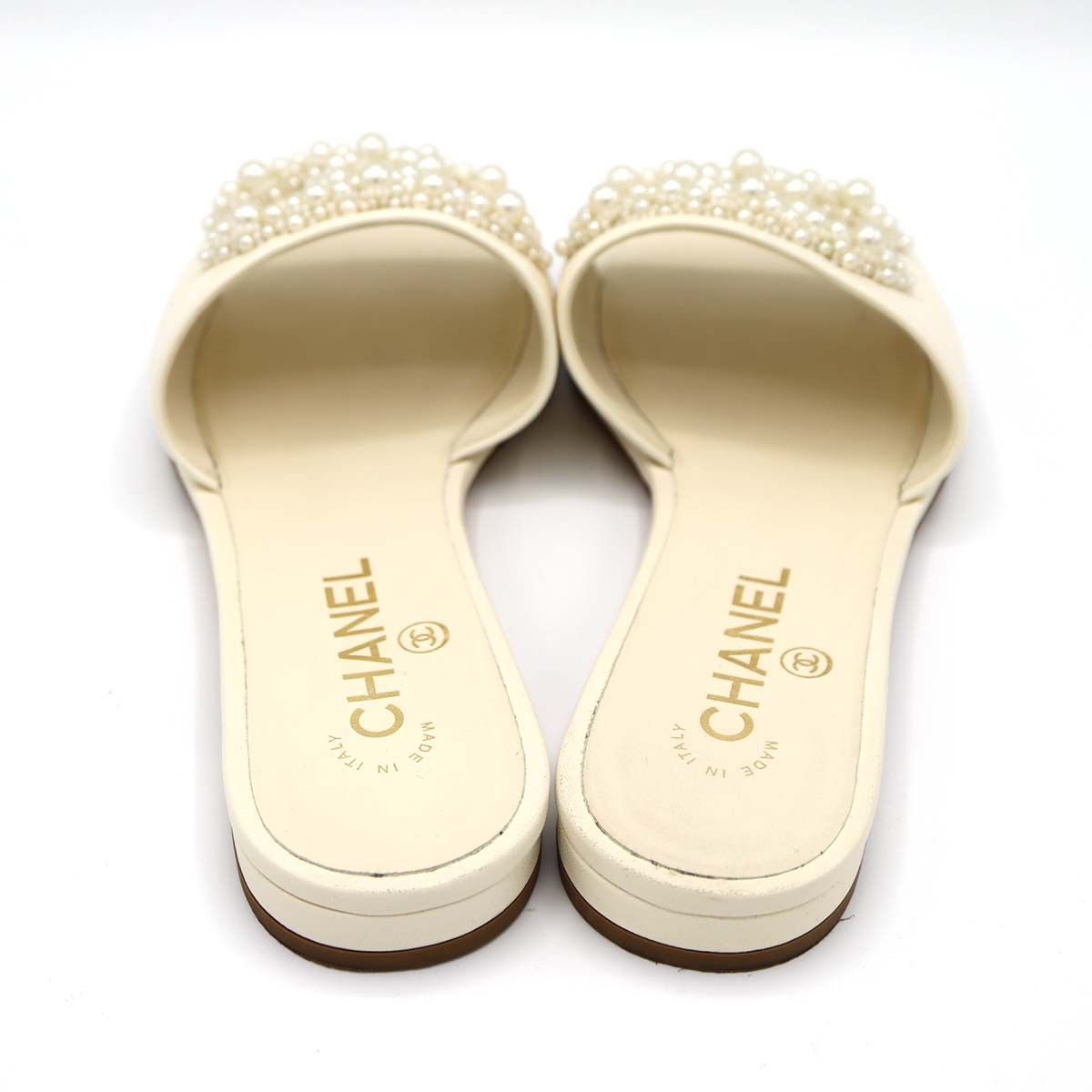 パールが華やか♡25A【CHANEL】サンダル ミュール パール CHANEL(シャネル) サンダル・ミュール(レディース