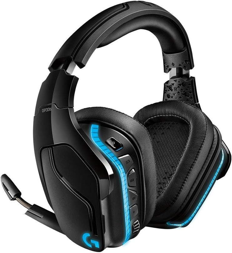 Logicool G ワイヤレス ゲーミングヘッドセット G933s Dolby 7.1ch ノイズキャンセリング マイク付き LIGHTSYNC RGB usb レシーバー 3.5㎜ケーブル 有線 対応 軽量 PS5 PS4 PC ゲーミング ヘッドセット