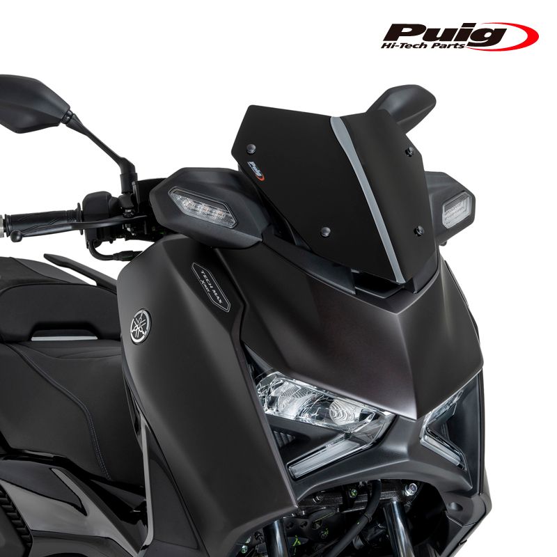 Puig 22571N WINDSHIELD V-TECH LINE SPORT BLACK YAMAHA X-MAX 125 TECH MAX 25 プーチ スクリーン カウル