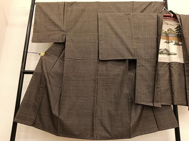 平和屋着物●男性 本場大島紬 アンサンブル 絣文様 正絹 BAAT6650hv