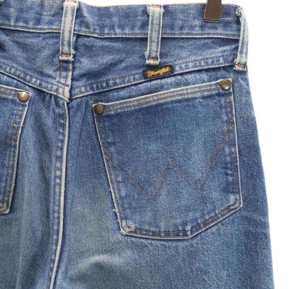70s ヴィンテージ Wrangler ジーンズ USA製 W30 L30 古着 70s USA製 Wrangler 濃紺 ライトオンス デニム ビッグベル