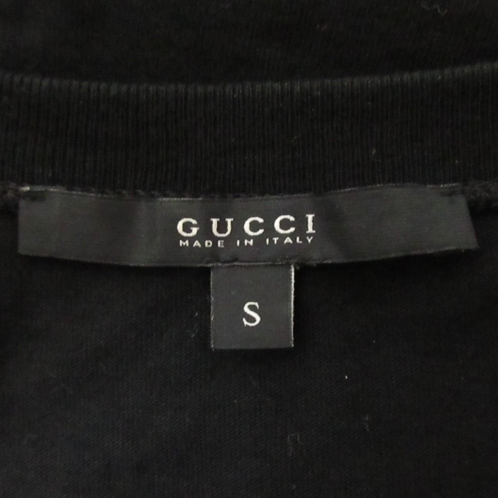 美品 GUCCI グッチ ロゴ刺繍 クルーネック 半袖 Tシャツ カットソー 192131 X3252 サイズS ブラック レディース 古着 中古 美品 GUCCI グッチ ロゴ刺繍 クルーネック 半袖 Tシャツ