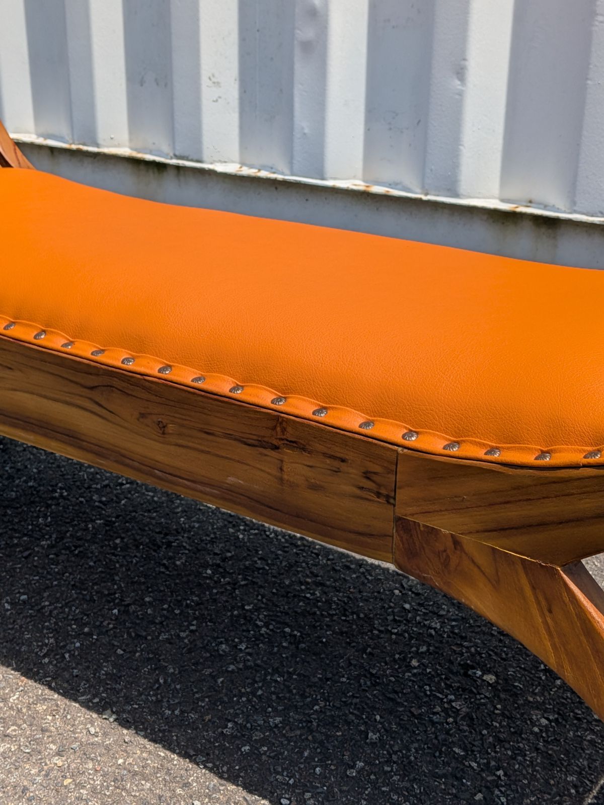 アジアン家具 カルティニ ベンチ 2人掛け 無垢材 ナチュラル×ブラウン