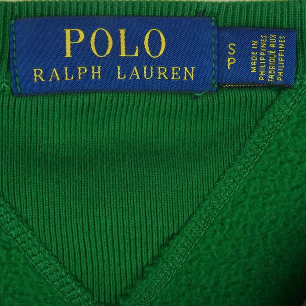 POLO RALPH LAUREN ポロ・ラルフローレン 加工 カレッジ プリント 両V スウェット トレーナー グリーン系 S【中古】 - メルカリ