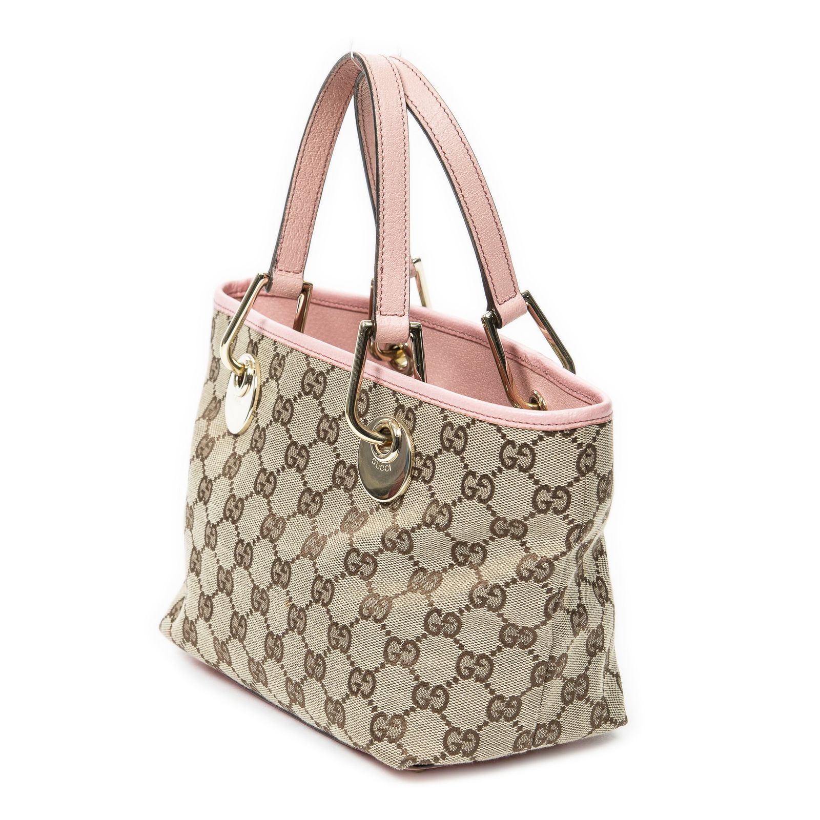 GUCCI グッチミディアム エクリプス トートベージュ ピンクGGキャンバスA