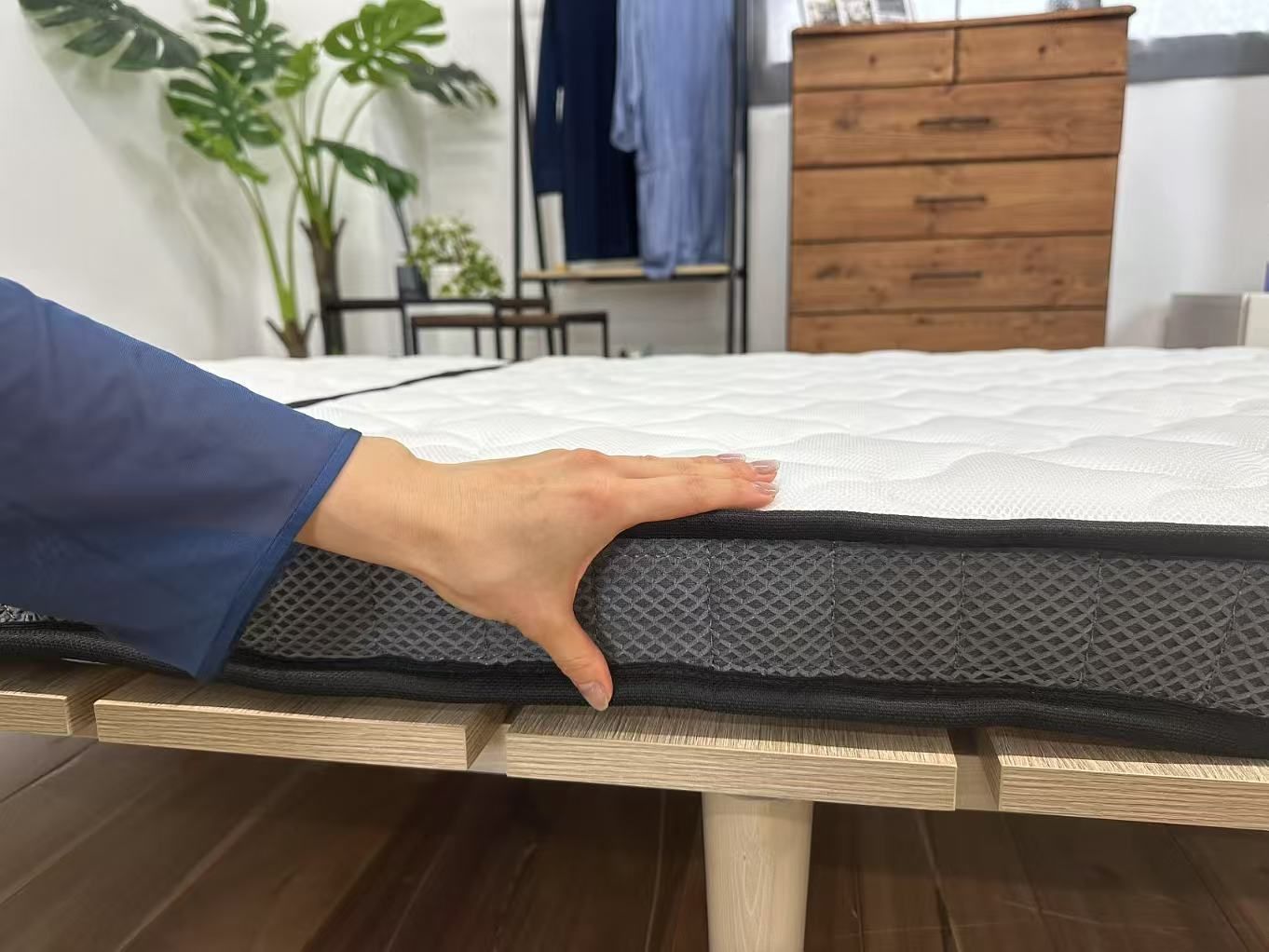 マットレス シングル 薄型 軽量 11㎝ 2段ベッド 両面 竹炭 硬い 腰痛