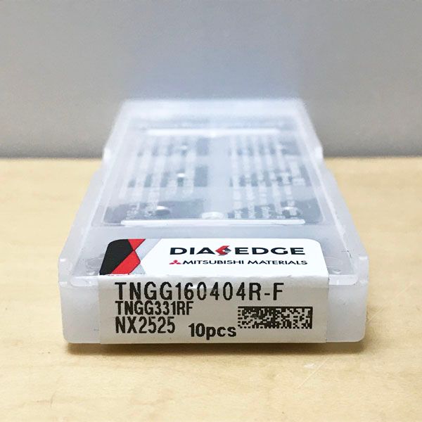 三菱マテリアル チップ (10個入り) TNGG160402R-F NX2525 (旋削用インサート) ミツビシマテリアル 旋削仕上げ切削用Fブレーカ付右勝手インサート
