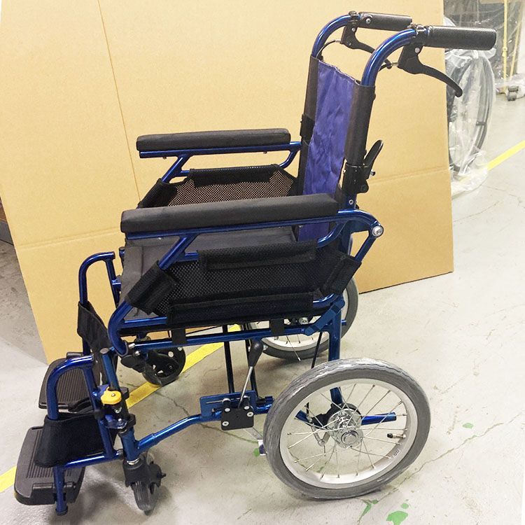 PC-48 車いす 軽量車いす キャリカルプラス 介助型 青 PMS-4BU 40cm