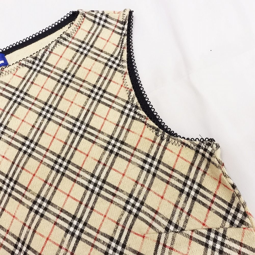 バーバリーブルーレーベル　Tシャツ　カットソー　ノバチェック　ベージュ　ロゴ バーバリーブルーレーベル Tシャツ カットソー ノバチェック
