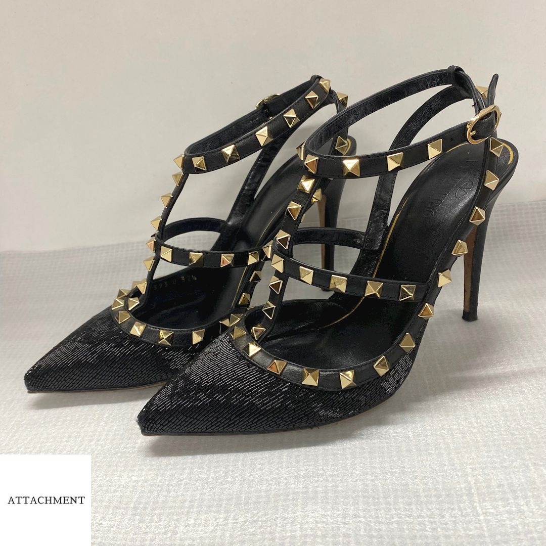 valentino バレンティノ ロックスタッズ パンプス36ハーフ