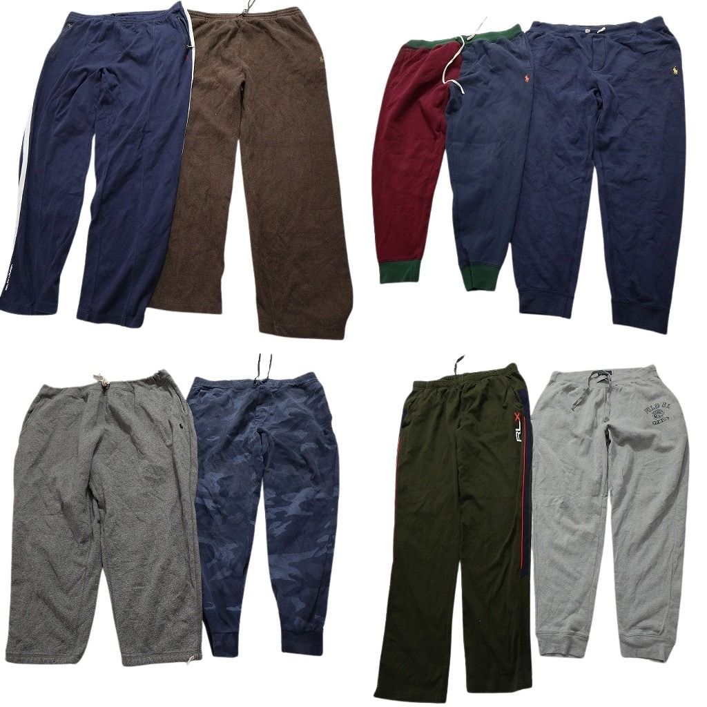 古着卸 まとめ売り ラルフローレン スウェット パンツ 8枚セット メンズ L |XL |2XL |4XL カモ柄 マルチカラー ライン 古着 NC0922